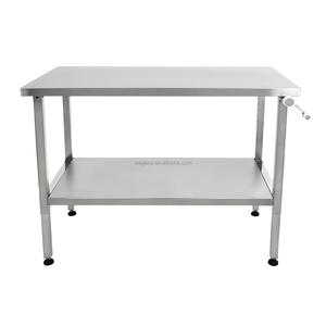वाणिज्यिक एर्गोनॉमिक्स समायोज्य ऊंचाई रसोई स्टेनलेस स्टील कार्य मेज रेस्तरां के लिए मेज - Product Image 2