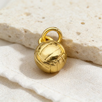Pendentif en laiton CZ, ballon de basket, baseball, football, breloque 3D en forme de ballon de sport pour la fabrication de bijoux DIY, accessoire tendance pour bracelet et collier