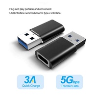 Adaptateur USB Type-C Femelle vers USB-A 3.0 Mâle, Charge Rapide 3A, Connecteurs Nickelés, Tressage en Alliage d'Aluminium pour Téléphones Mobiles et Appareils Photo
