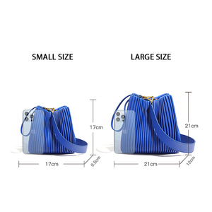 Sac à bandoulière pliable en cuir véritable <span class=keywords><strong>LOUIS</strong></span> LEVANE, deux sangles, fermeture à fermoir, sangle amovible, capacité de 1 à 1,9 L, mode féminine - Product Image 3