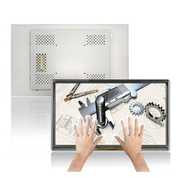 Monitor Táctil Capacitivo de 18.5 Pulgadas para Aplicaciones Exteriores, con Marco Metálico Protector de Alto Brillo y Resistencia Extra, 10 Puntos de Contacto