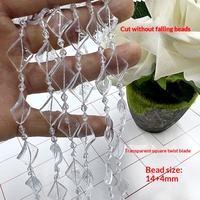 Rideaux de perles octogonales en cristal pour mariage, chaînes de perles en acrylique pour mariage, décorations d'arbre en cristal, rideaux de perles
