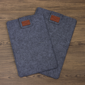 Maletín para Portátil de Fieltro Gris Oscuro Impermeable Personalizado, Portadocumentos de Fieltro, Fundas para Portátil para Oficina y Negocios - Product Image 1