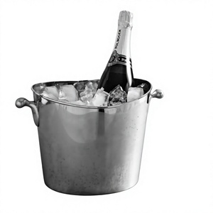 Easy <b>Portable</b> Metal Ice Bucket Dishwasher Safe Eco Friendly Ice Bucket For Champagne Beer Cooling <b>Bar</b> Party Table Decoration - Product Image 1