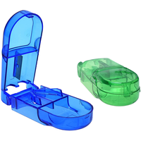 Cortador de Pastillas Duradero, Divisor de Tabletas de Plástico Profesional, Guía de Alineación Precisa para Cortar Medicamentos en Mitades y Cuartos
