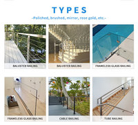 Plaque de base de garde-corps sans cadre en acier inoxydable moderne personnalisé 304/316, couverture de poteau carré, escalier, balcon, villa