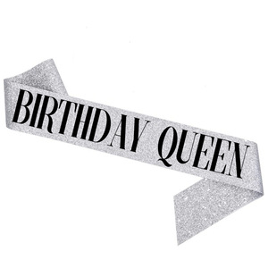 Fascia con Glitter per <span class=keywords><strong>Compleanno</strong></span> a Tema Principessa, Decorazione per Feste di Bambine - Product Image 3