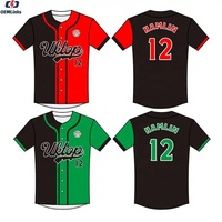 Jersey Baseball Kustom Bernapas Cepat Kering Bahan Poliester Seragam Tim Dewasa Grosir OEM