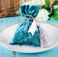 Pochette à bijoux en velours de luxe avec logo Sacs en velours à cordon en soie douce Sacs-cadeaux pour les petites entreprises