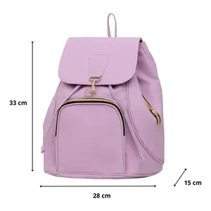 Sac à dos pour femme Fana Jezebel en cuir PU 15L, pour usage quotidien, tendance, fermeture à glissière carrée - Product Image 4