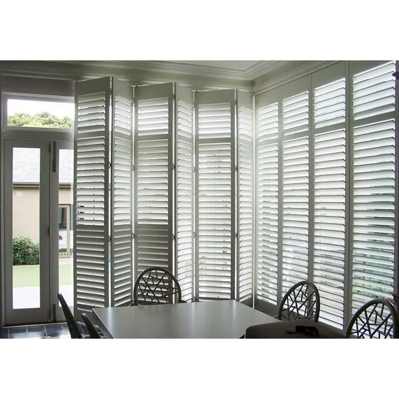 Manufacturer Different Styles Remote Widow Timber Shutters Plantation Window Louvre Frames