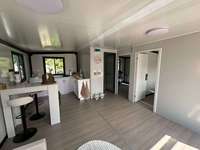Maison conteneur extensible de luxe moderne, cabane modulaire en verre, préfabriquée, 2 ou 3 chambres, maison mobile, villa préfabriquée portable