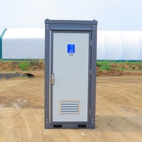 Toilettes mobiles de luxe modernes préfabriquées pour l'extérieur, salle de bain publique portable, structure en acier, cabine de douche mobile écologique pour parc