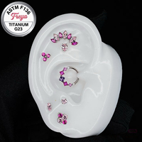 Freya ASTM F136 Titanium CZ Cartilage Earrings Daith Helix Rings Fashion Ear Hoop Nose Ring Septum Clicker Body Piercing Jewelry