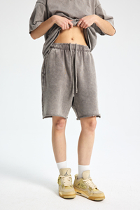 Pantaloncini di cotone personalizzati 420g pantaloni corti con stampa digitale pesante pantaloncini Cargo da uomo pantaloncini di spugna francese - Product Image 4