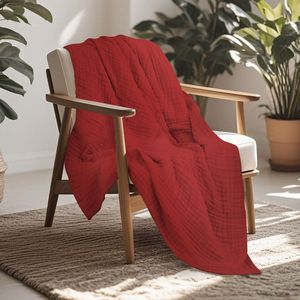 Manta de Muselina de Algodón Puro Suave de 6 Capas, Personalizable, Color Sólido, Transpirable, para Bebé, Sábana, Sofá - Product Image 5