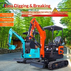 Miniexcavadora Agrícola para Huertos, Excavadora Pequeña para Zanjas de Ingeniería, Excavadora Doméstica Multifuncional con Gancho de Excavación Pequeño - Product Image 1