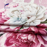 Tissu 100% polyester tissé doux, résistant à l'abrasion, séchage rapide, motifs floraux imprimés, léger 190 g/m² pour textiles de maison et jupes