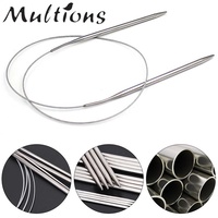 Aiguille circulaire en acier inoxydable de 6,5 mm pour machine à tricoter, outil de tricot manuel DIY, crochet pour le tissage et la couture, cadeau pour les travaux d'aiguille