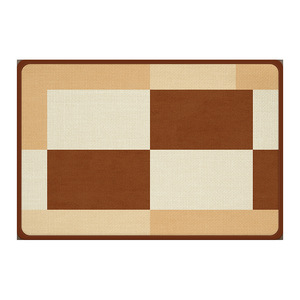 Alfombra para el suelo del baño, rectangular, con patrón geométrico, imitación de lino, absorbente, antideslizante, para la entrada del baño - Product Image 5