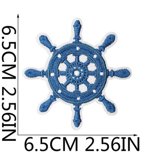 رقع تطريز قماشية قابلة للكي بتصميم صيفي رائج، بتصميم رحلة المحيط الأزرق والشاطئ وركوب الأمواج، للملابس والحقائب والقبعات - Product Image 2