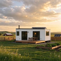 Maison préfabriquée en conteneur portable, maison modulaire en conteneur d'acier, mini-maison de vacances personnalisée pour le camping et la vie en milieu isolé