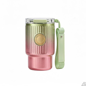 Gobelet de voyage de luxe en titane pur TA1 395 ml, ultra léger 210 g, maintien au froid 24h et au chaud 12h, texture verticale, personnalisable avec logo, pour café nomade - Product Image 5