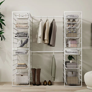 Sistema de Armario Modular Personalizado, Organizador de Vestidor DIY, Soluciones de Almacenamiento para Ahorrar Espacio en el Dormitorio - Product Image 1