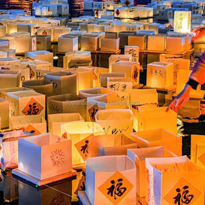 Linternas de Papel Flotantes Chinas con Base de Madera, Impresión Personalizada, Recuerdo de Fiesta de Buena Calidad - Product Image 4