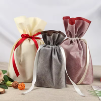 Sacs d'emballage de cordon de Noël en plastique recyclables pour montres colliers pierres précieuses anneaux de lunettes-pour l'emballage cadeau de vacances