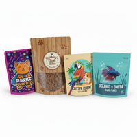 Sachet Doypack en plastique recyclable, résistant à l'humidité, écologique, de qualité alimentaire, avec taille personnalisée pour les noix, les aliments pour animaux et la gelée