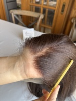 Perruque personnalisée sans colle à nœuds invisibles, couleur marron, cheveux humains bruts, meilleure perruque juive HD Lace Top pour femmes