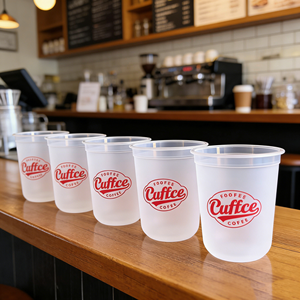 Lata de PET para Café de 350 ml, 380 ml, 330 ml <span class=keywords><strong>con</strong></span> Logotipo Personalizado, Lata de Plástico PET para Té de Burbujas de 500 ml, Vasos de Plástico para Boda <span class=keywords><strong>con</strong></span> Tapa e Impresión de <span class=keywords><strong>Nombre</strong></span> - Product Image 1