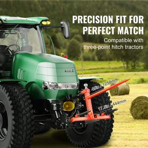 Pico para Heno Naranja para Tractor, Accesorio de 49 Pulgadas con Capacidad de 1600 Libras, Enganche de Tres Puntos con Picos Estabilizadores, Alta Productividad - Product Image 5