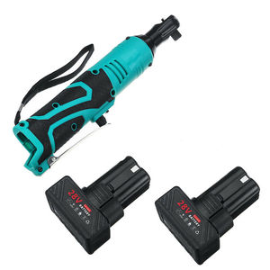 Llave de Trinquete Inalámbrica de 28V, Llave de Trinquete Multifuncional Portátil de 3/8 Pulgadas, Llave de Trinquete Eléctrica Inalámbrica de 90 Grados - Product Image 5