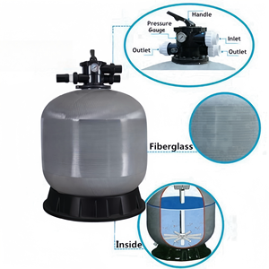 Filtre à sable pour <span class=keywords><strong>piscine</strong></span> en fibre de verre robuste, <span class=keywords><strong>filtration</strong></span> commerciale à montage supérieur/lateral pour piscines enterrées/hors sol - Product Image 4