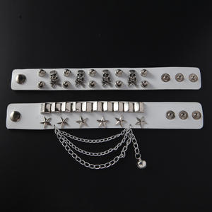 Ashion TI ulti-ayer eaeather IDE racelet erersonality omomineering kukull ivivet UNK treet ance racracelet ewelry para hombre - Product Image 3