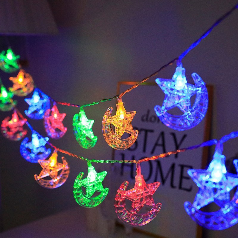 Luna e stella/luce colorata
