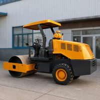 Compacteur de sol vibrant à tambour unique YSW206 de 6 tonnes avec cabine ouverte pour l'opérateur