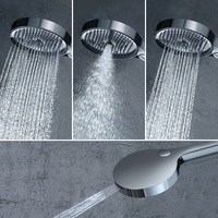 Pommeau de douche rond ABS à 4 fonctions, 135 mm, avec buses en silicone Y10022