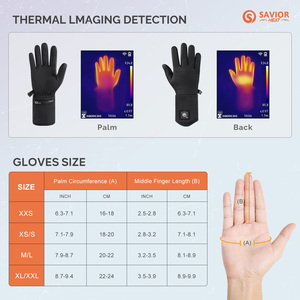여성 경량 얇은 방수 터치 스크린 충전식 겨울 열 야외 사이클링 배터리 가열 장갑 - Product Image 4