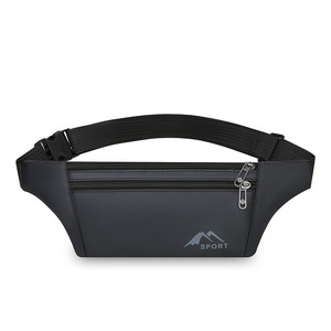 Sports Waist Bag Dark Blue Lightweight Portable Men's Fanny Pack for Running Cycling Fitness - Product Image 5