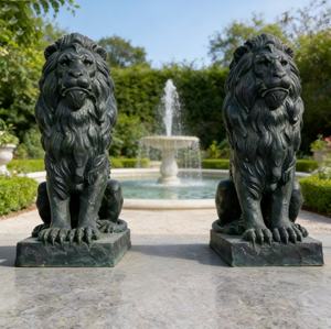 Estatua <span class=keywords><strong>de</strong></span> León <span class=keywords><strong>de</strong></span> Bronce Personalizada <span class=keywords><strong>de</strong></span> Alta Calidad, Escultura Metálica Decorativa para Jardín - Product Image 1