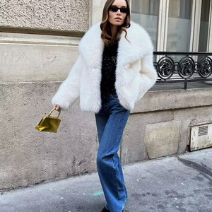 <span class=keywords><strong>MYST</strong></span>&ZA Vêtements pour Femme Nouvelle Collection Automne 2024 Manteau Court Ample Tendance à Revers et Manches Longues Effet Fausse Fourrure 4360240 - Product Image 2