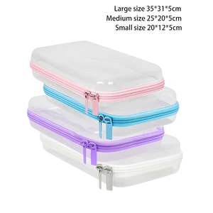 <span class=keywords><strong>Pochette</strong></span> à cosmétiques en PVC à fermeture éclair avec logo personnalisable <span class=keywords><strong>Pochette</strong></span> à maquillage transparente étanche en PVC - Product Image 6