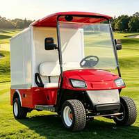 Chariot de golf électrique utilitaire avec suspension indépendante et amortisseurs OEM, équipé d'un coffre de chargement