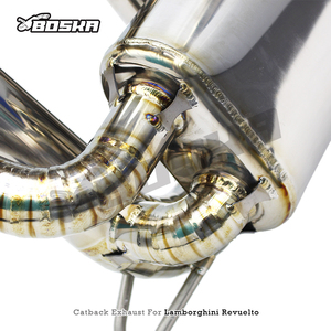 Custom Tuning Titanium Axleback for Lamborghini Revuelto 6.5L V12 2023-2025 Boska Racing OEM Factory Valve Base Catback Muffler - Product Image 4