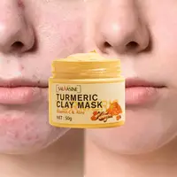 Natürliche organische reine pflegende feuchtigkeit spendende Anti-Aging glatte Haut Tiefen reinigung Vitamin C Gesichts pflege creme Kurkuma Ton Maske