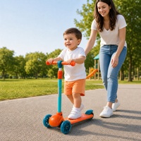 Trottinette Enfant 3 Roues Pliable en Alliage, Guidon Réglable, Plateforme Antidérapante, Stable et Sûre, Idéal pour l'Extérieur, Cadeau Sportif, Offre Spéciale