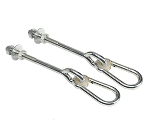 Crochet pivotant galvanisé, raccord de fil de bois avec clips à ressort de mousqueton en acier - Product Image 2